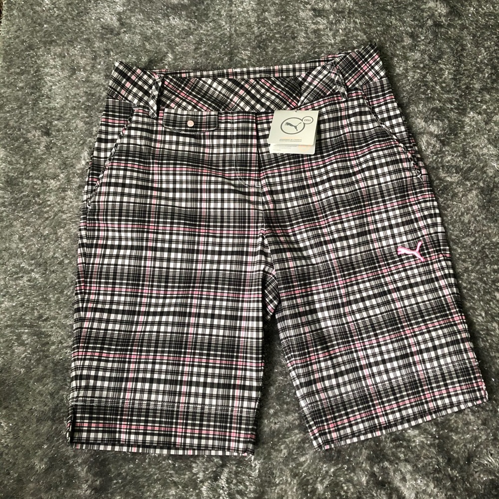 Puma Plaid Bermuda Golf Shorts